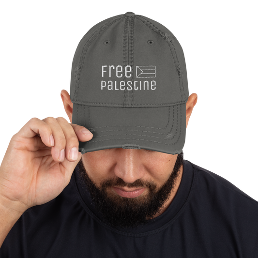 Free Palestine - Distressed Dad Hat