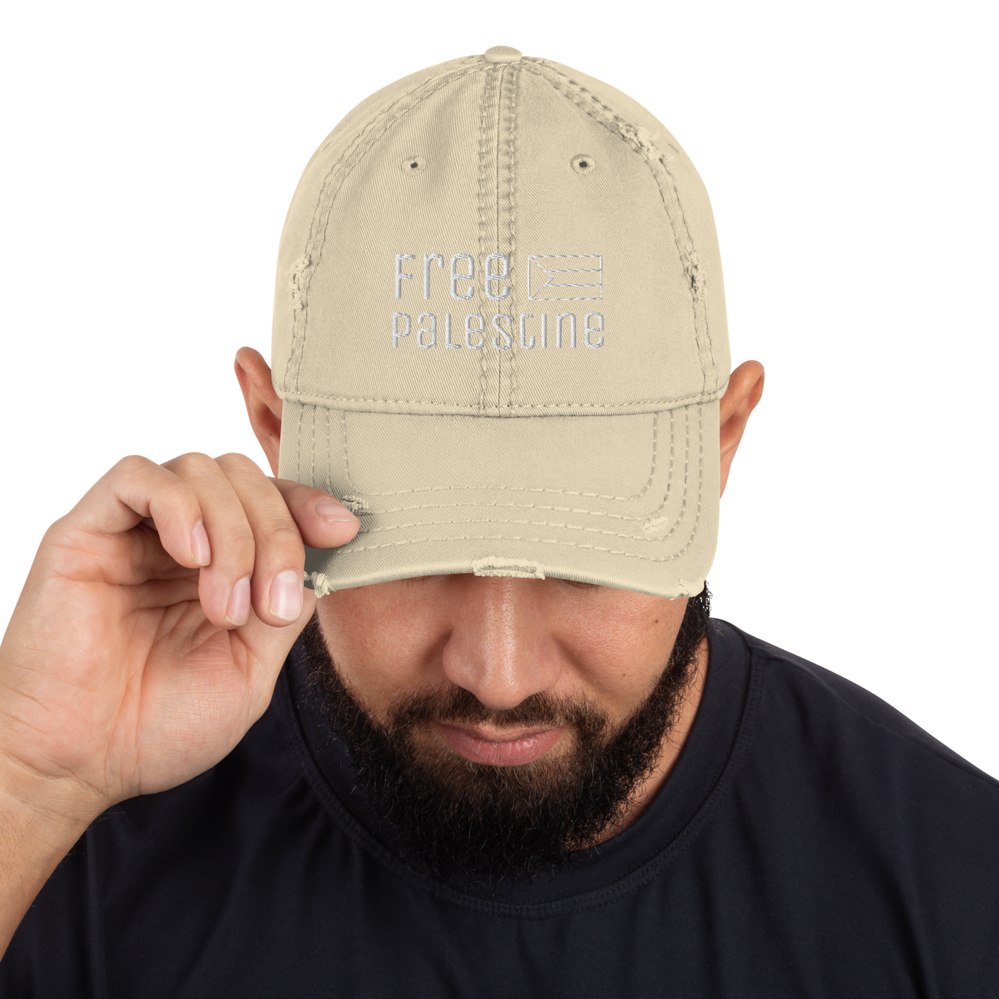 Free Palestine - Distressed Dad Hat